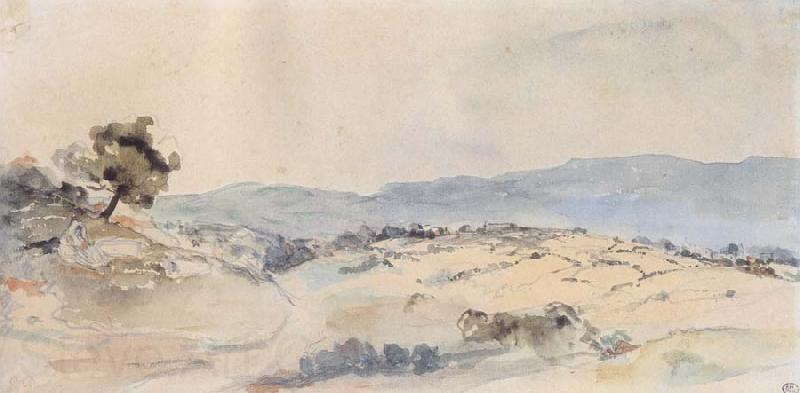 Eugene Delacroix Moroccan Landscape near Tangiers Norge oil painting art